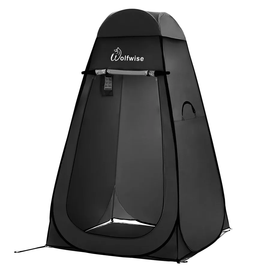WolfWise Tienda Ducha Pop-Up con Suelo Extraíble y Doble Techo